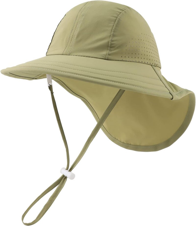 Yuoahcn Baby Dinosaur Sun Hat Toddler Boys Beach Hats Breather Quick Dry Kids Bucket Cap UV Protection Swim Hat for Girl 0-4Y - Image 1