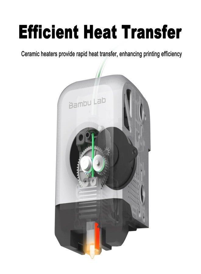طقم فوهات HIKUDIY المصنوعة من الفولاذ المقوى بقطر 0.2 مم لطابعات Bambu Lab P1P P1S X1 X1C، تصميم معدني متكامل بالكامل، بديل لرأس الطباعة يتحمل درجات حرارة عالية تصل إلى 300 درجة مئوية - Image 5
