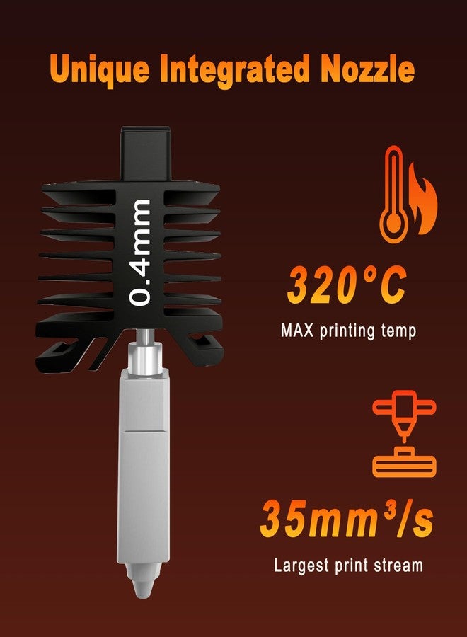 طقم فوهات HIKUDIY المصنوعة من الفولاذ المقوى بقطر 0.2 مم لطابعات Bambu Lab P1P P1S X1 X1C، تصميم معدني متكامل بالكامل، بديل لرأس الطباعة يتحمل درجات حرارة عالية تصل إلى 300 درجة مئوية - Image 2
