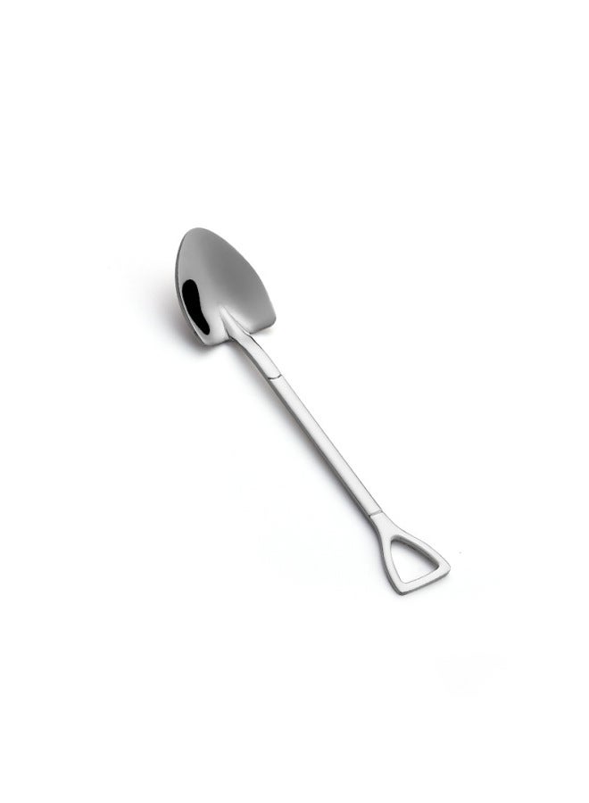 304 Stainless Steel Spade Spoon Household Vintage Creative Dessert Watermelon Special Spoon Ice Cream Mixing Spoon-Color:Medium Flat Spoon-Specifications:410 Material  - Image 5