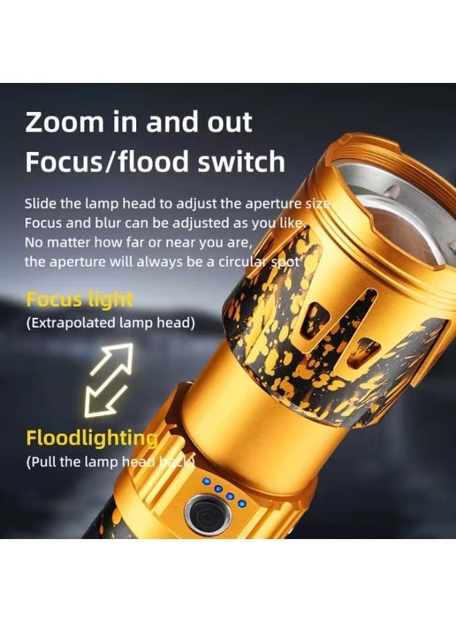 New 2026 Powerful LED Flashlight Super Bright Spotlight Power Display Long Range Zoomable Torch Outdoor Emergency Tactical Search Lantern - Image 3