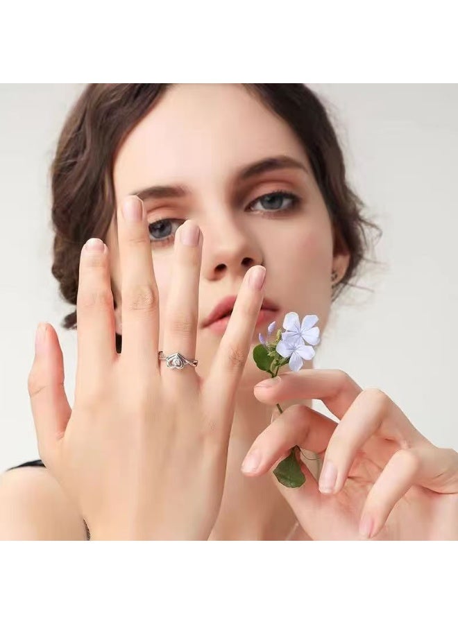 ممتاز الأنيقة 50 نقطة السيدات الموسانيات خاتم S925 الفضة مع طلاء بلاتيني -هدية مثالية مع التغليف الفاخر - Image 4