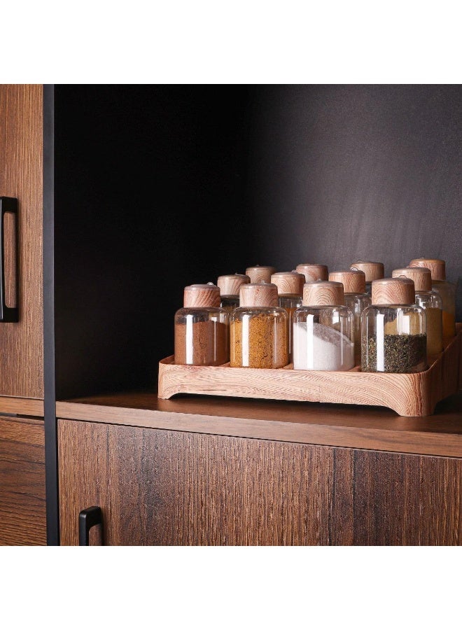 Spice and seasoning set, set of 12 pieces + stand Wood 240ml - Image 3