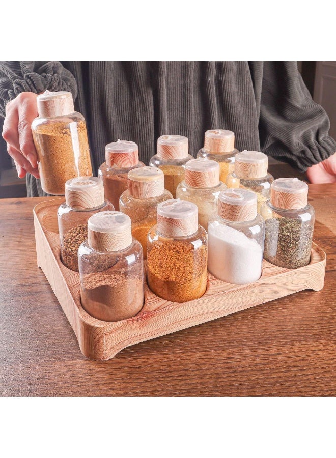 Spice and seasoning set, set of 12 pieces + stand Wood 240ml - Image 2