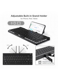 RK RK925 Wireless Bluetooth with White Backlit, 68 Keys,60% Foldable Mechanical Keyboard with Built-in Stand Holder  - Image 5