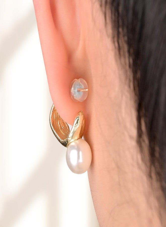 Goffing Earring Backs for Droopy Ears, Adjustable Heavy Earrings Lifters Backs, 8 Pairs (2 Silver Crown+1 Gold+1 Silicone) - Image 4