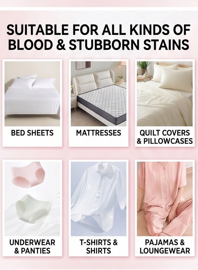 WILLIAM WEIR 200ml Blood Stain Remover Foam Cleaner for Clothes Mattress Sheets Underwear Laundry Powerful Cleaning - Image 5