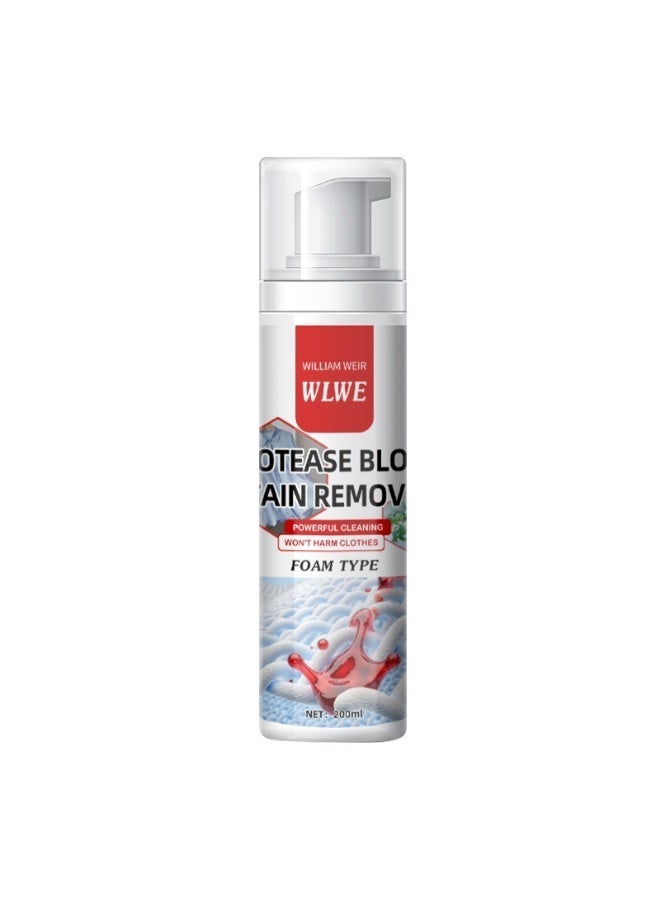 WILLIAM WEIR 200ml Blood Stain Remover Foam Cleaner for Clothes Mattress Sheets Underwear Laundry Powerful Cleaning - Image 2