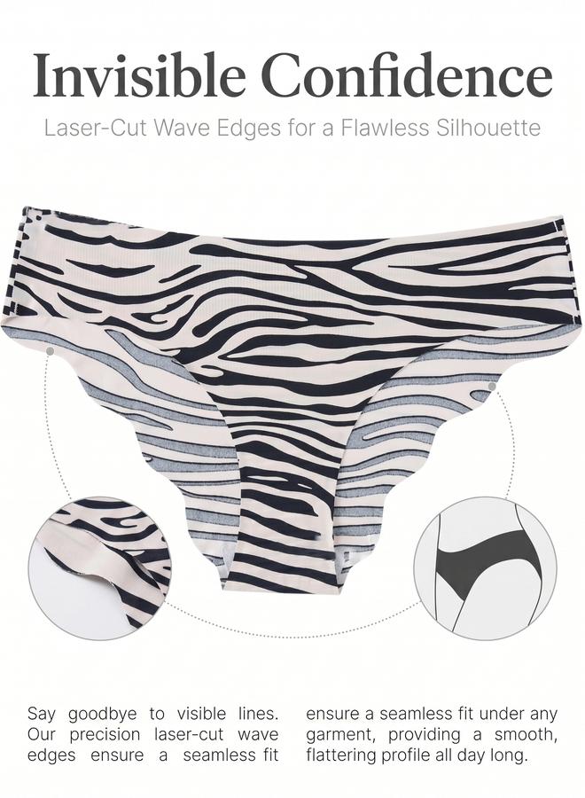 Take Two White Zebra Print Seamless Brief - Image 3