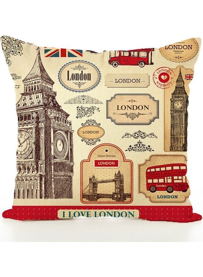 NIBEMINENT Simple Printed Cushion Cover Multicolour