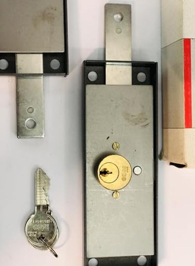 Garage Door Lock, Iseo Supermarket Door Lock, Italian Made, 2 Locks, Lock Length 16 Cm, Width 5.5 Cm, Cylinder Length 1.5 Cm, 2 Keys - Image 2