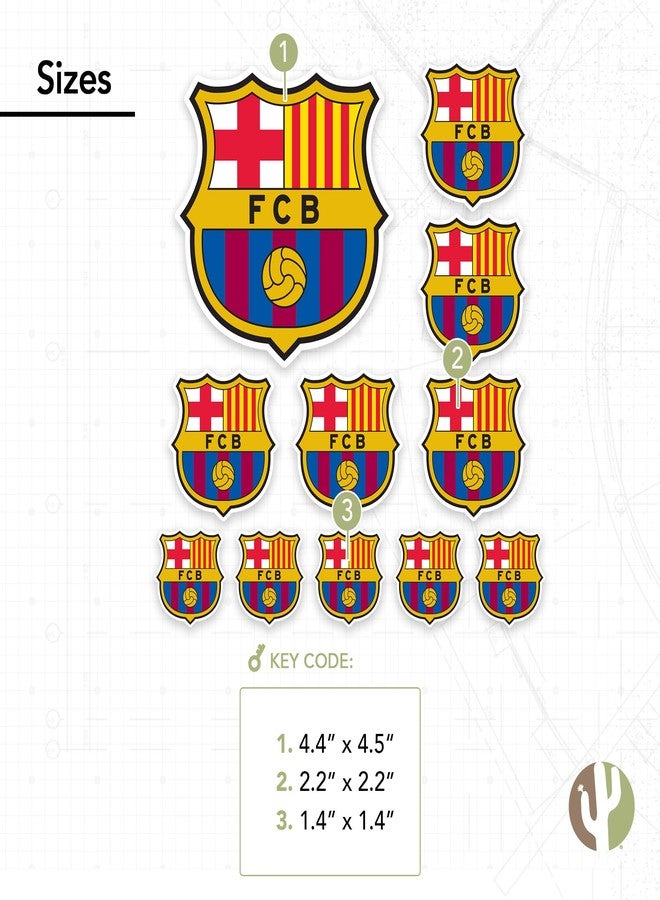 Desert Cactus ملصق برشلونة من دزر كاكتوس ورقة ملصقات فينيل كرة القدم لابتوب زجاجة ماء سيارة دفتر قصاصات (النوع 3-1) - Image 3