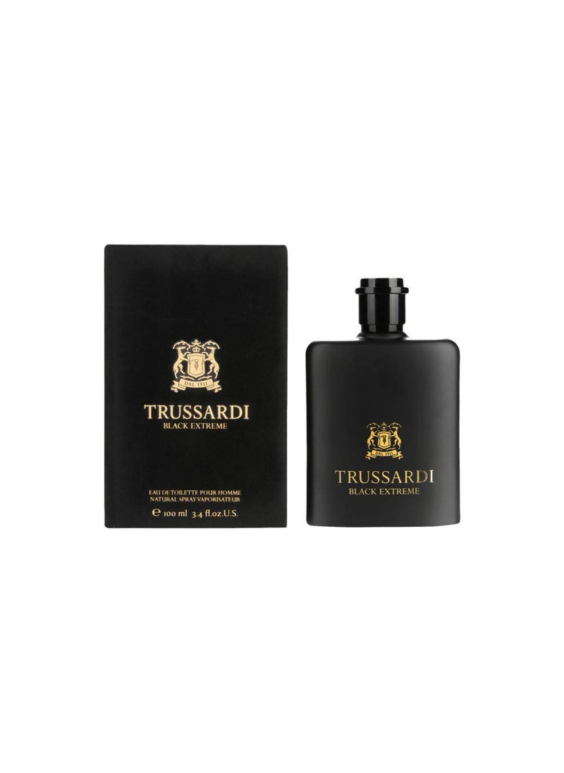 TRUSSARDI - Trussardi | Black Extreme | Eau de Toilette | Spray for Men | Leather Scent | 3.4 oz - Image 1