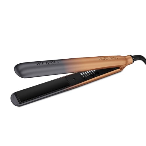 IKONIC Professional S3+ (Auburn) Hair Straightener with ION Technology to Reduce Frizz, 1" Ceramic Floating Plate, LED Display, 360° Swivel Cord for Women - Image 1