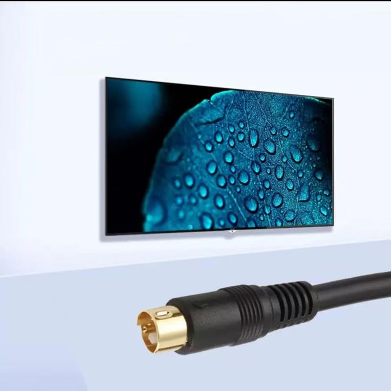 Traovien S-Video Cable Mini Din 4-Pin S Video Cable Male to Male Gold Plated Connector for Player Camcorders Laptops Transfer Video to TV or Monitor Connection Cable (1.8M/6Ft) - Image 5