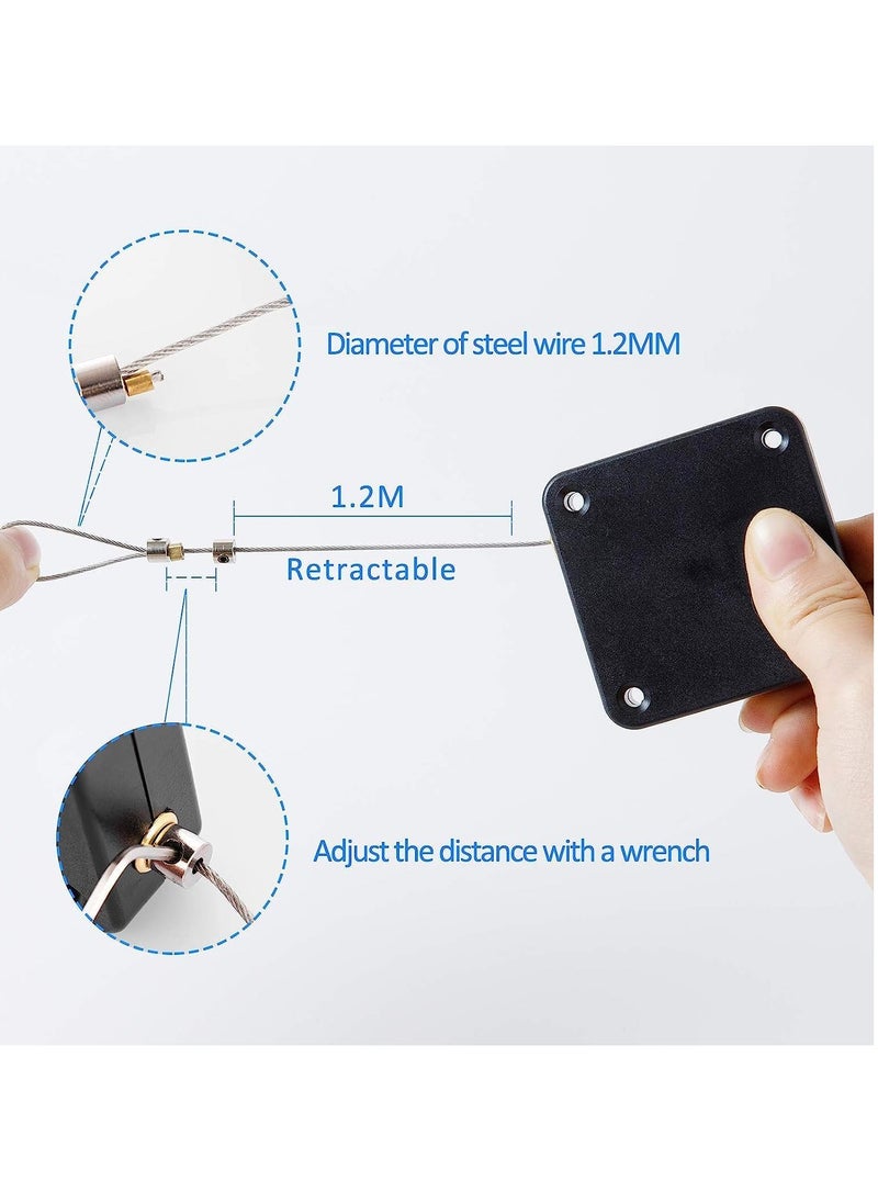 JOGAMS Punch Free Automatic Sensor Door Closer Residential Commercial Auto Door Closer with Steel Drawstring for Bedroom Storm Home Black  - Image 4