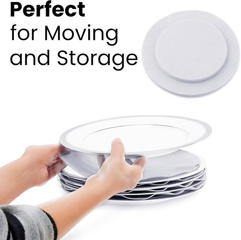 Feltectors Felt Plate China Storage Dividers Dish Protectors WHITE 48 LARGE - Image 4
