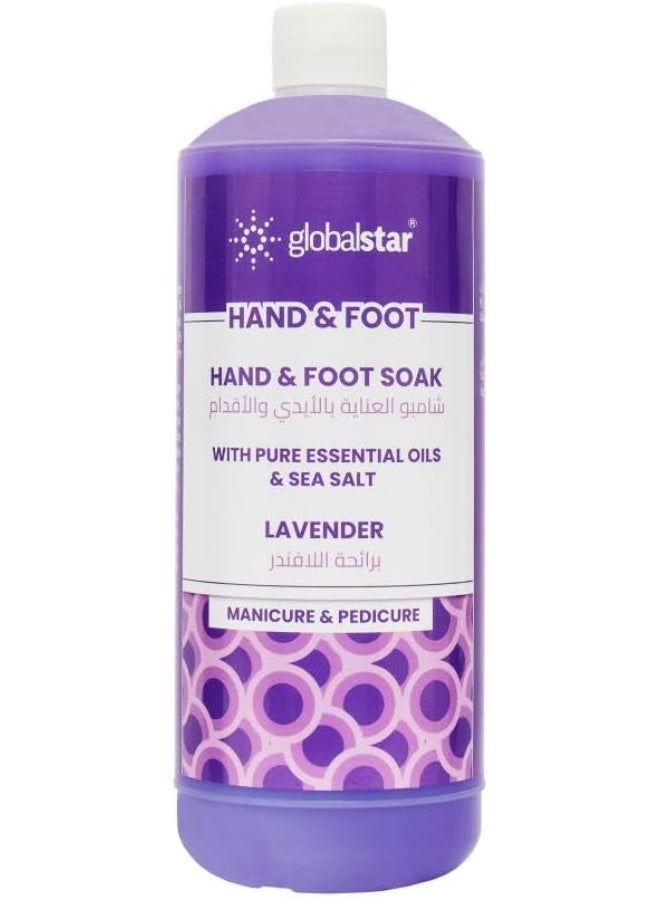 globalstar Hand & Foot Soak With Pure Essential Oils & Sea Salt Lavender 1L - Image 1