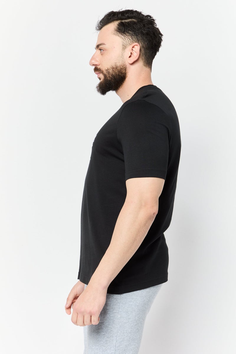 Reebok تي شيرت رياضي للرجال بأكمام قصيرة، خارجي، أسود - Image 2