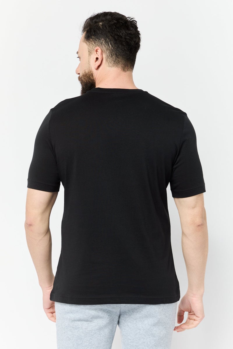 Reebok تي شيرت رياضي للرجال بأكمام قصيرة، خارجي، أسود - Image 4