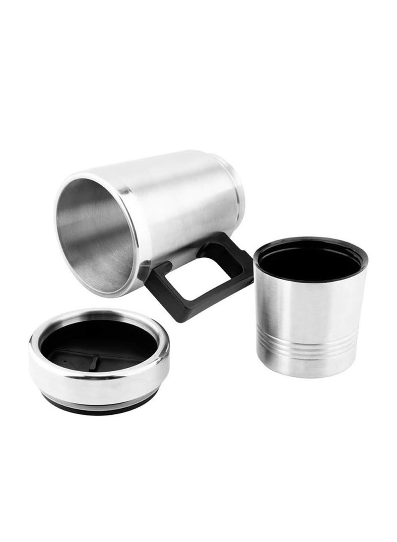Stainless Steel Car Heating Mug – 24V Electric Travel Mug with Handle, 300ml Capacity, Keeps Drinks Warm - Image 3