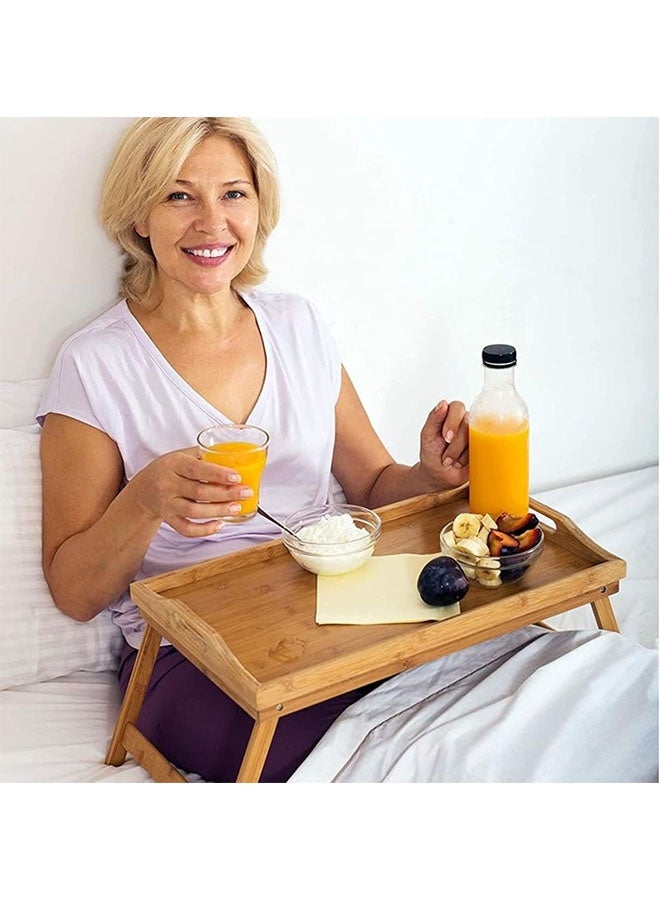 أوشن طاولة علبة مع الساقين القابلة للطي ، علبة خدمة وجبات خفيفة للأغذية ، للسرير ، الأريكة ، الأكل ، العمل ، سهلة التنظيف والصيانة ، سهلة التخزين ، بناء قوي - Image 5