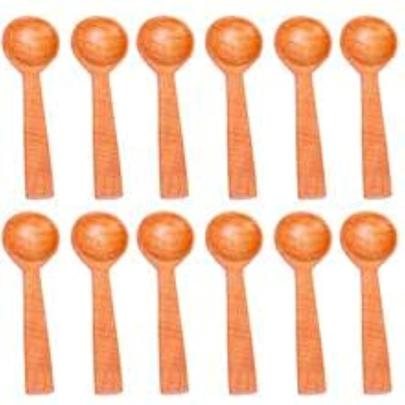 looms & weaves - Neemwood Masala Spoons - Set of 12 Spoons - Image 5