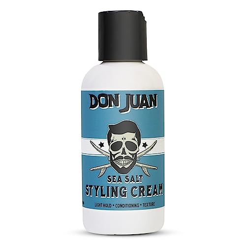 Don Juan Sea Salt Hair Styling Cream | Light Hold | Conditions and Adds Volume and Texture To Hair | Natural Ingredients | Surf Wax Scent, 4 fl oz