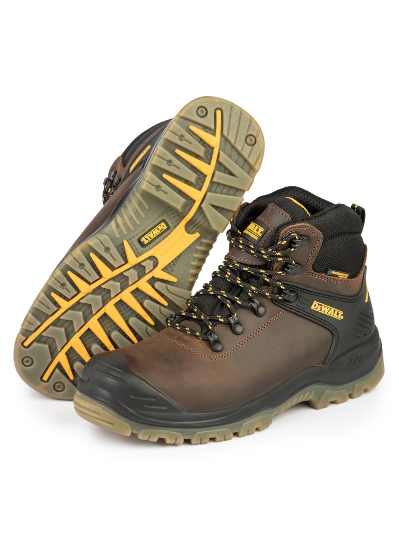 DeWalt Newark Men’s 5-Inch Waterproof Steel Toe Safety Work Boots – Black & Brown - Image 2