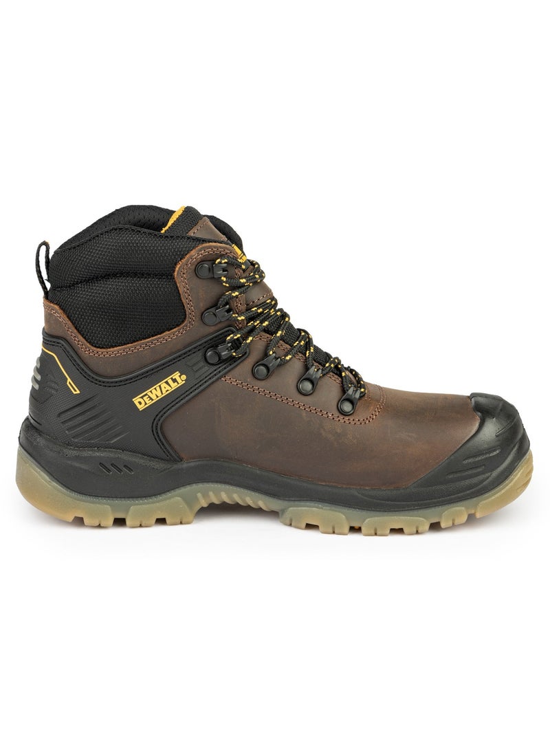 DeWalt Newark Men’s 5-Inch Waterproof Steel Toe Safety Work Boots – Black & Brown - Image 1