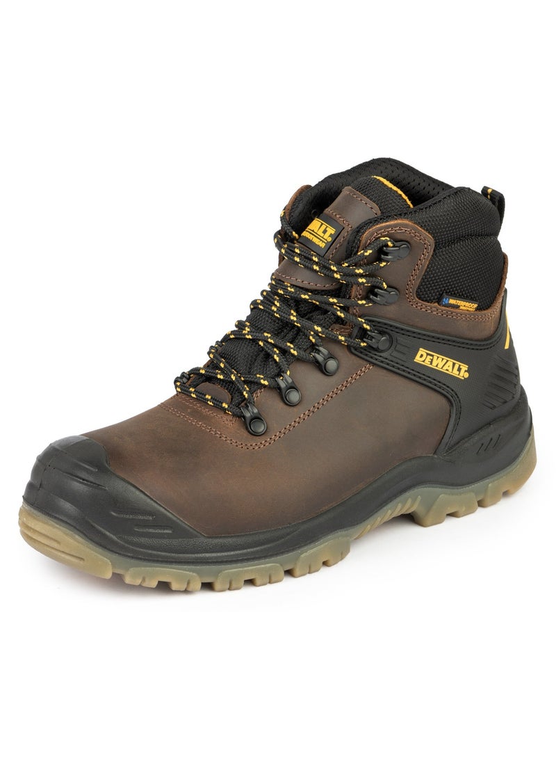 DeWalt Newark Men’s 5-Inch Waterproof Steel Toe Safety Work Boots – Black & Brown - Image 3