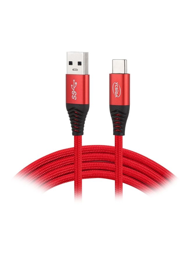 NIBEMINENT Type-C Data Sync Charging Cable 1.8meter Red  - Image 1