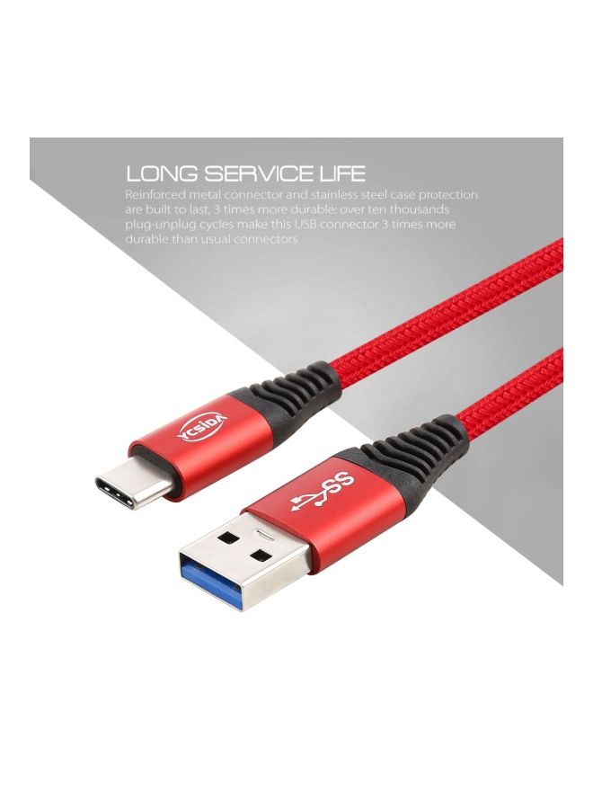 NIBEMINENT Type-C Data Sync Charging Cable 1.8meter Red  - Image 2