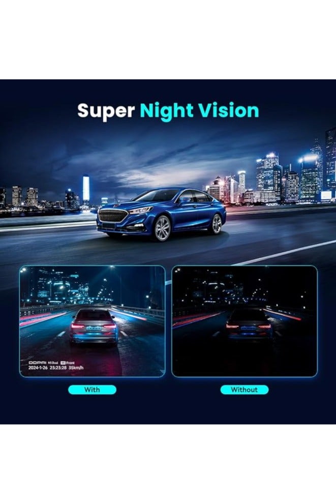 ddpai N5 Dual Dash Cam Car 4K Front and Back, 2160P+1080P Dashcam Car Camera Built-in 32G eMMC Voice Control ADAS 5G WiFi GPS G-Sensor APP Control Night Vision 24 Hours Parking Monitor Support 512GB - Image 3