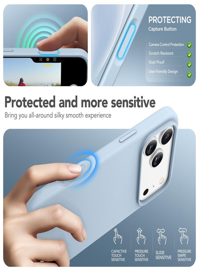 GONEZ Magnetic for iPhone 17 Pro Max Case, Compatible with MagSafe, [Screen Protector + Camera Lens Protector], Liquid Silicone Anti-Scratch Shockproof Protective Phone Case 6.9 inch, Blue - Image 5