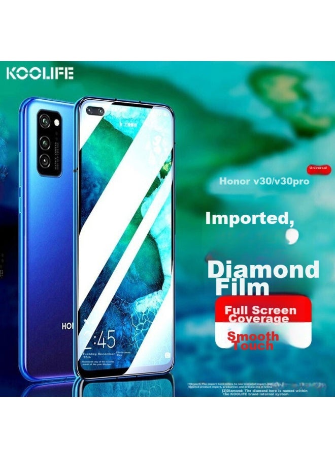 Koolife Tempered Glass Screen Protector For Honor V30, Huawei Honor V30 Pro Phone Film, Full Coverage Ultra-thin Hd Film, Shatterproof, Anti-fingerprint - Image 1