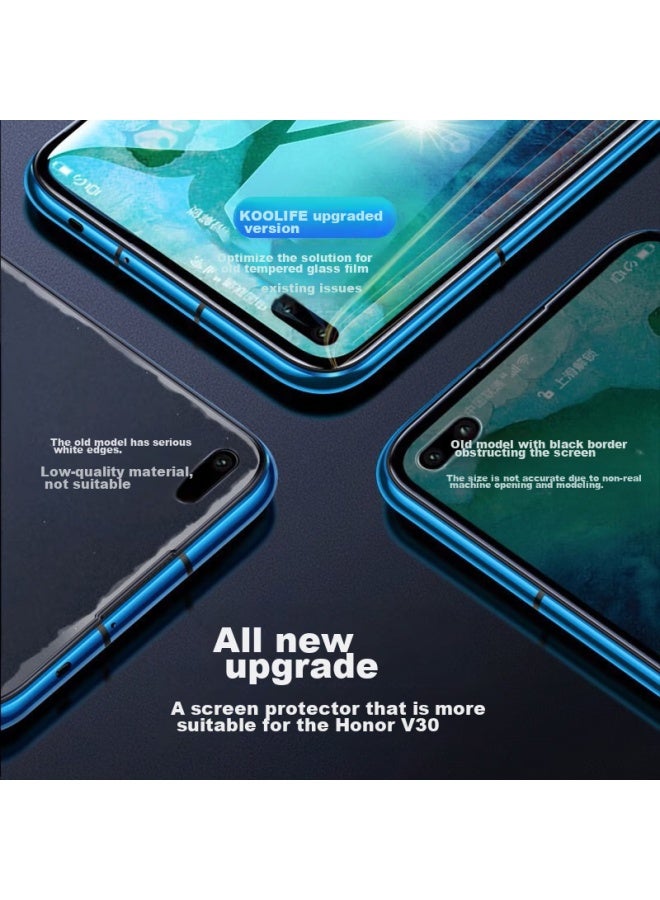 Koolife Tempered Glass Screen Protector For Honor V30, Huawei Honor V30 Pro Phone Film, Full Coverage Ultra-thin Hd Film, Shatterproof, Anti-fingerprint - Image 2