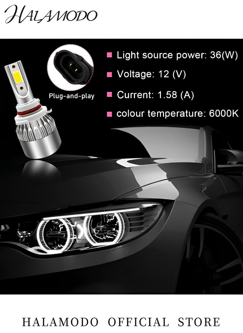 HALAMODO Car LED Light Super Bright Auto Fog Light Plug & Play High and Low Beam Bulb Waterproof Headlight Replacement Lighting Car Accessories  - Image 3