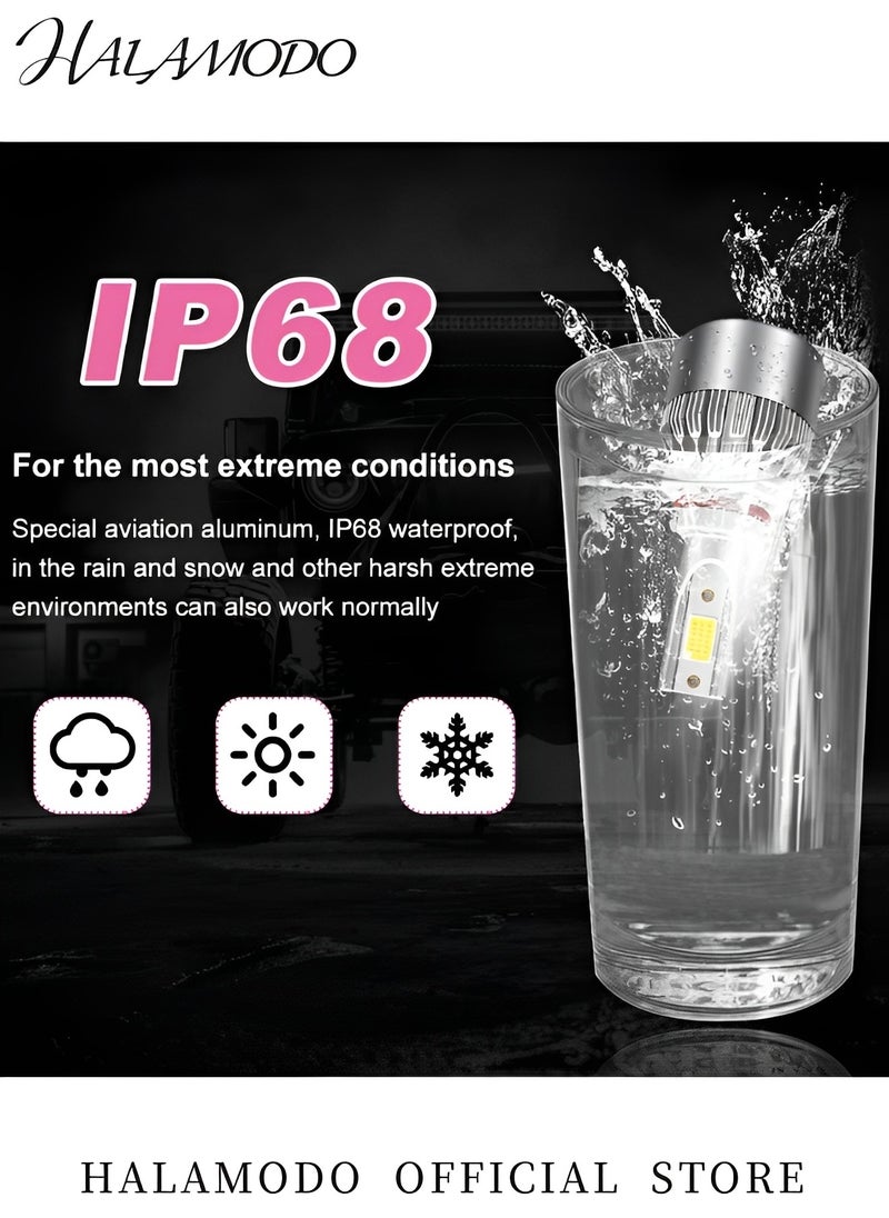 HALAMODO Car LED Light Super Bright Auto Fog Light Plug & Play High and Low Beam Bulb Waterproof Headlight Replacement Lighting Car Accessories  - Image 4