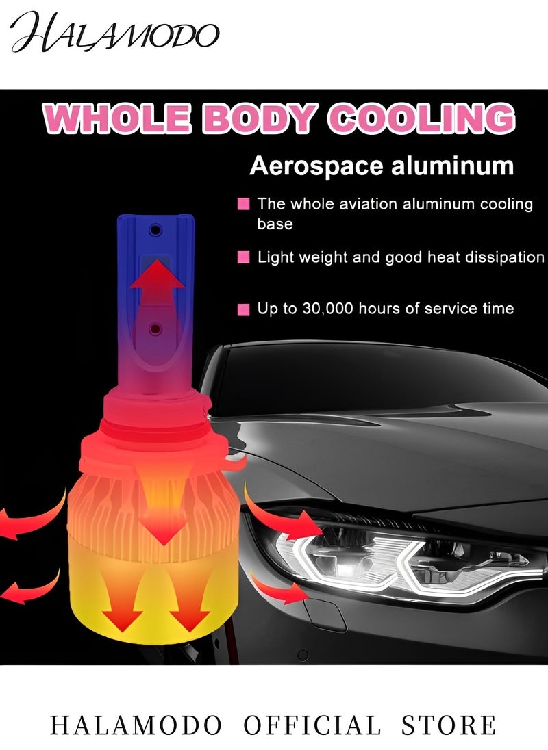 HALAMODO Car LED Light Super Bright Auto Fog Light Plug & Play High and Low Beam Bulb Waterproof Headlight Replacement Lighting Car Accessories  - Image 5