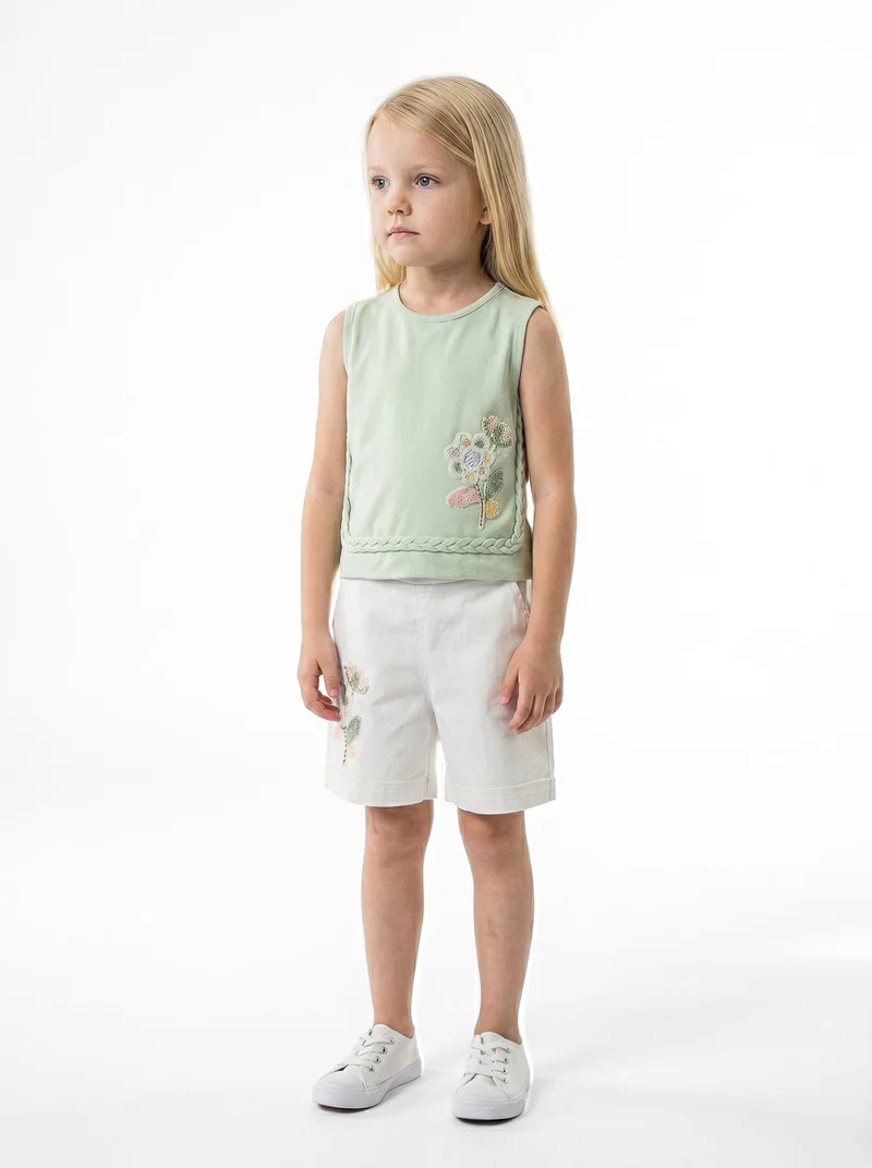 NK Kids Girls' 2-Piece Summer Set (Tank Top + Shorts) 4-8 Years 11514