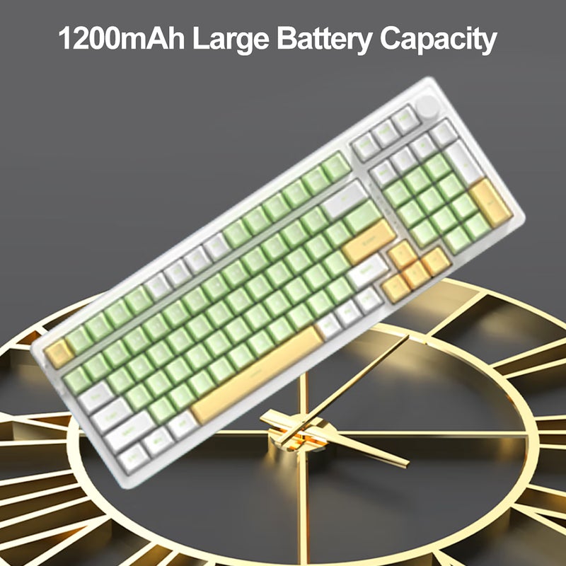Tri-Mode Mechanical Gaming Keyboard Brown Switch: Gasket Structure, Hot-Swappable Full Keyboard With 3-Pin 5-Pin Switch Support - Tri-Mode Wireless Connectivity For Gamers And Typists - Image 4