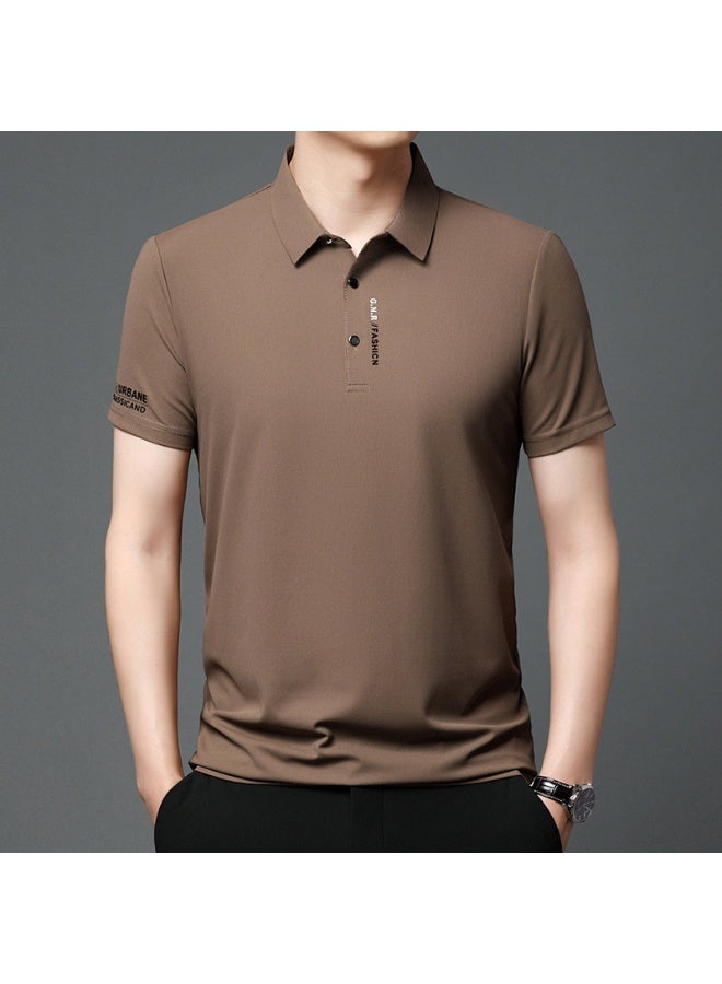 Men's Polo Shirt Summer Short sleeved Shirt Top Collar Street Wear Men's Breathable Lightweight T-shirt  - Image 1