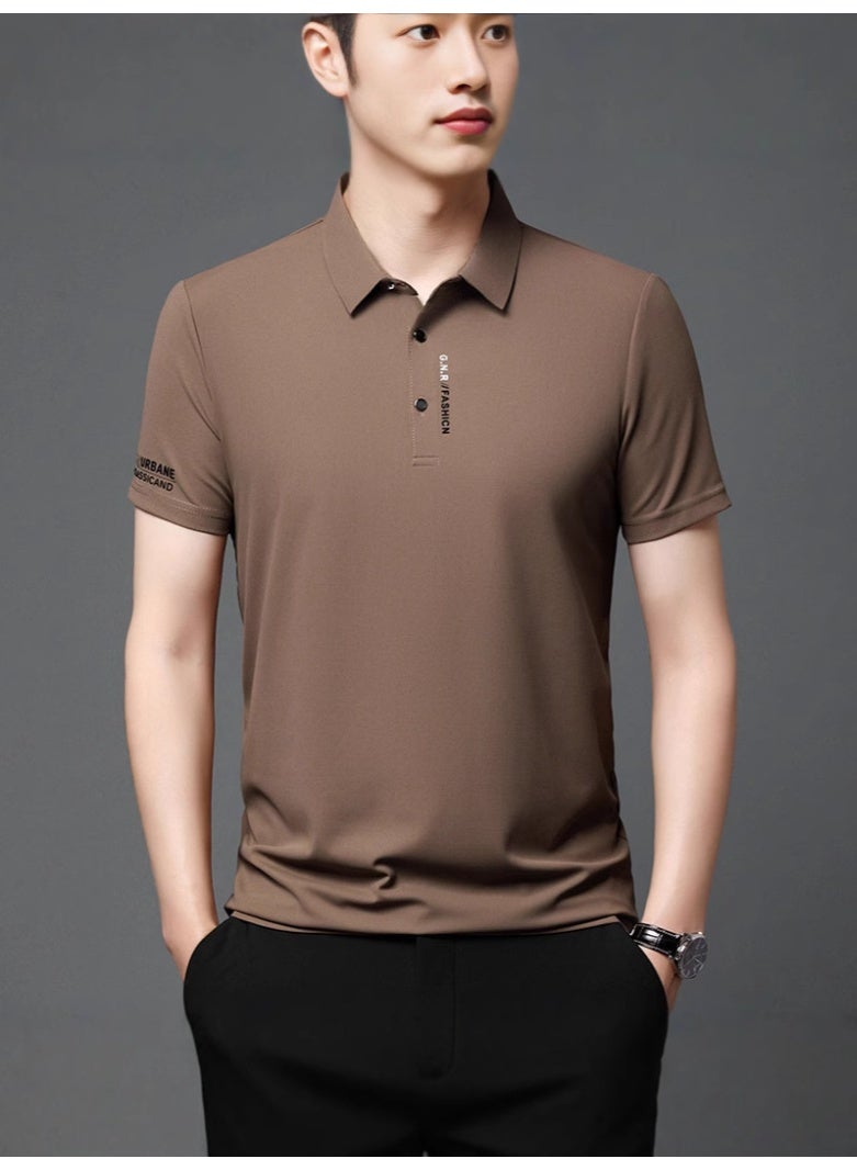 Men's Polo Shirt Summer Short sleeved Shirt Top Collar Street Wear Men's Breathable Lightweight T-shirt  - Image 2