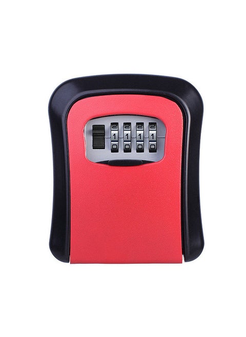 Key Storage Lock Box Wall Mount Aluminum Alloy 4-Digit Combination Waterproof Lockbox Key Safe Box Portable Storage for House Key ID Card U Disk