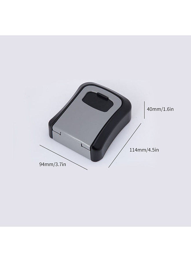 Generic - Key Storage Lock Box Wall Mount Aluminum Alloy 4-Digit Combination Waterproof Lockbox Key Safe Box Portable Storage for House Key ID Card U Disk - Image 1