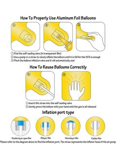 Atpata Funky Atpata Funky 8 Number Golden Foil Balloon 40 inch Size Birthday Decoration Items | Happy Birthday Decoration Kit | 8th Year Birthday Party Anniversary Wedding Decorations  - Image 3