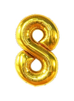 Atpata Funky Atpata Funky 8 Number Golden Foil Balloon 40 inch Size Birthday Decoration Items | Happy Birthday Decoration Kit | 8th Year Birthday Party Anniversary Wedding Decorations  - Image 1