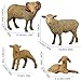 JOKFEICE Animal Figures 4pcs Plastic Sheep Family Animals Action Model Science Project Learning Educational Toys Birthday Gift Cake Topper for Kids - Image 4