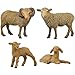 JOKFEICE Animal Figures 4pcs Plastic Sheep Family Animals Action Model Science Project Learning Educational Toys Birthday Gift Cake Topper for Kids - Image 2